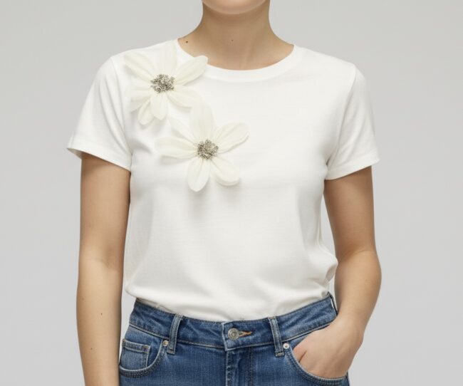 Camiseta flor - Imagen 2