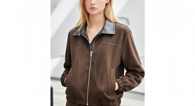 Chaqueta Cuello Piel